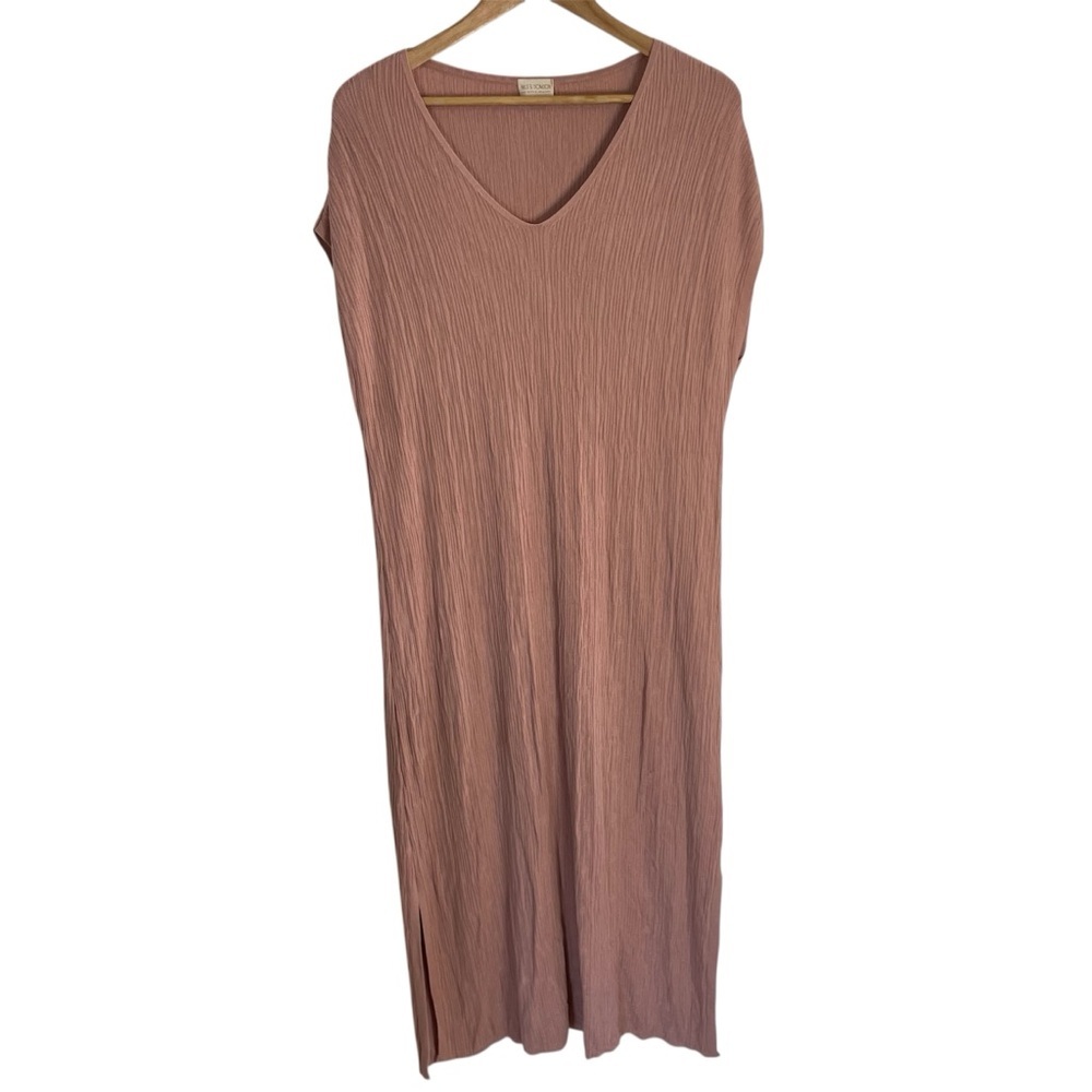 Mus & Bombon Chic Dusty Rose V-Neck Maxi Dress Size Medium